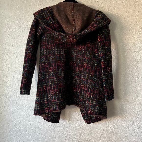 Anthropologie Field Flowers Kerry Wool Hooded Shawl Coat Size XS - Picture 2 of 6